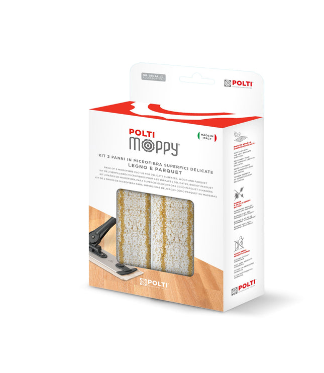 POLTI felmosókészlet, 2 db kendő érzékeny felületekhez, fához és parkettához