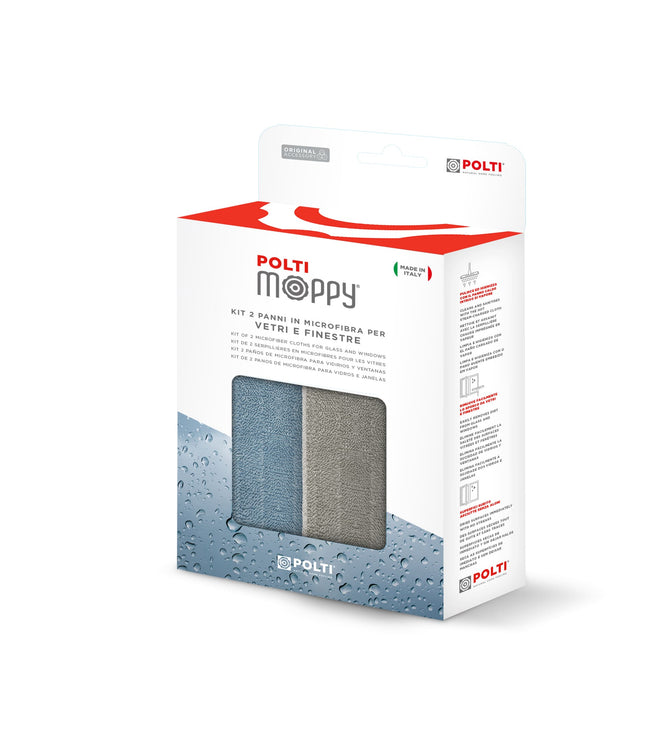 POLTI felmosókészlet, 2 mikroszálas kendő üveghez és ablakhoz 