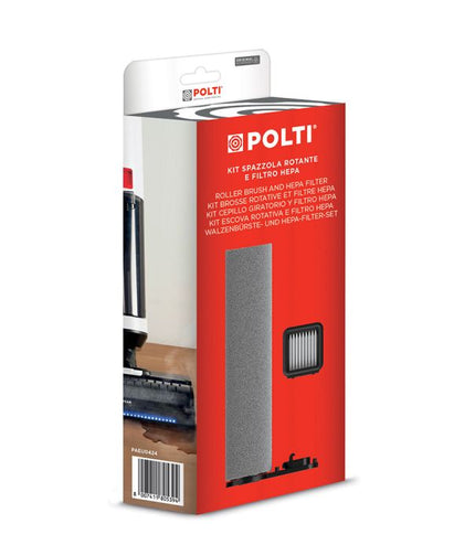 POLTI készlet: 1 forgókefe és 1 HEPA szűrő Rollysteam