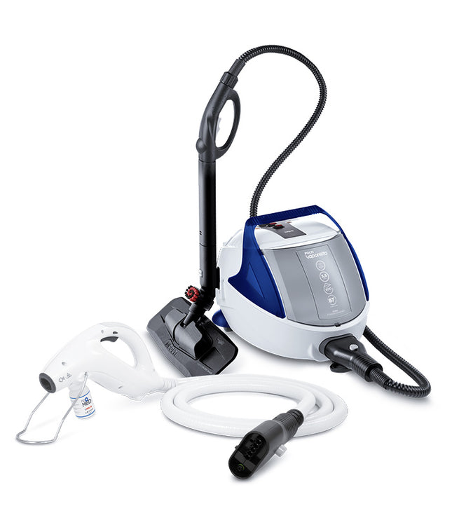 POLTI Pro 100 Eco Power + Sani System Gun – originalna fotografija celotnega kompleta